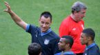 John Terry talks to Ashley Cole,&nbsp; Donbass Arena, Donetsk, Ukraine, June 10, 2012